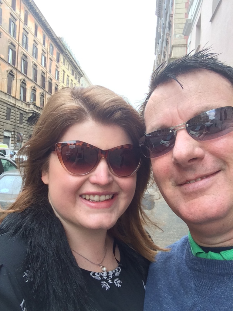 Me and my partner Andy in Rome, Italy for my birthday in February 2015